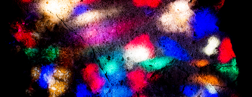 light passed through stained glass