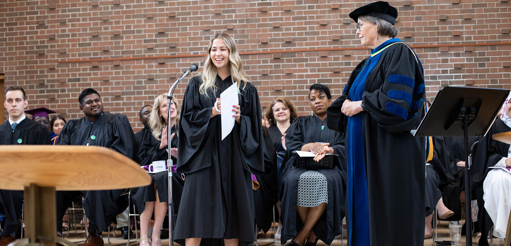 graduate at convocation ceremony